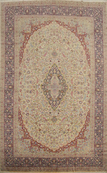 Vegetable Dye Kerman Persian Large Rug 14x21