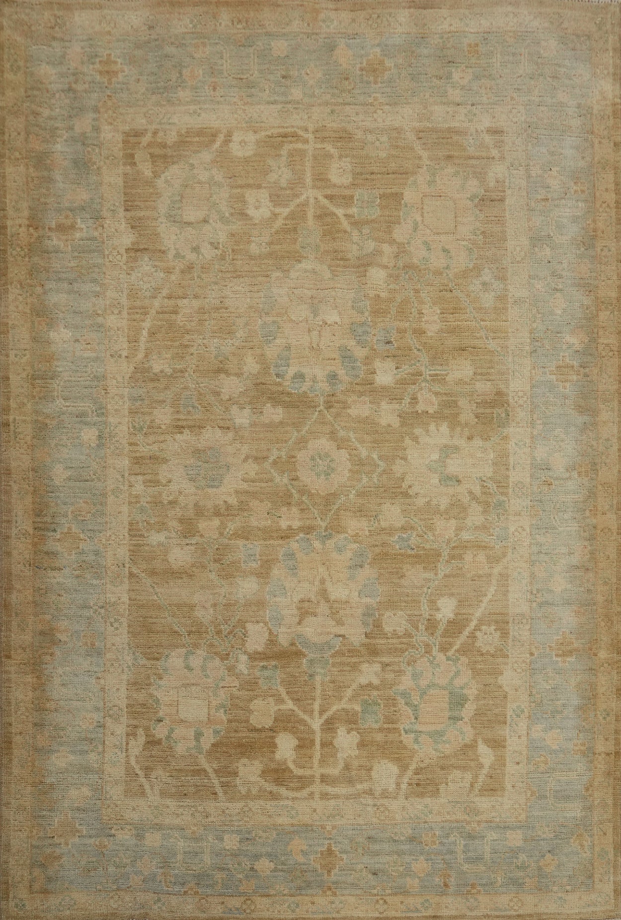 Handmade Wool Oushak Turkish Rug 5x7