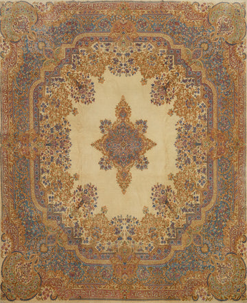 Vegetable Dye Kerman Persian Large Rug 12x12