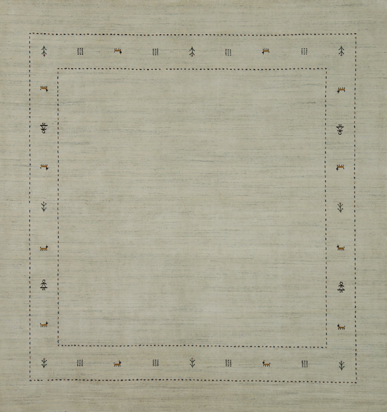 Handmade Wool Gabbeh Square Area Rug 9x9