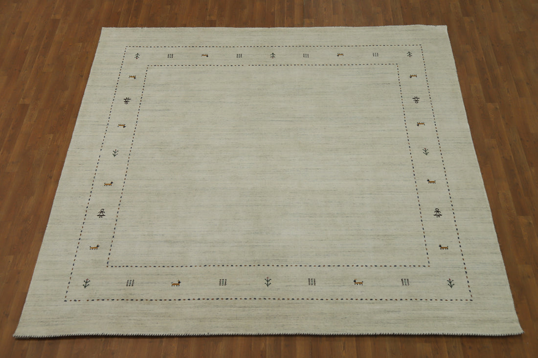 Handmade Wool Gabbeh Square Area Rug 9x9