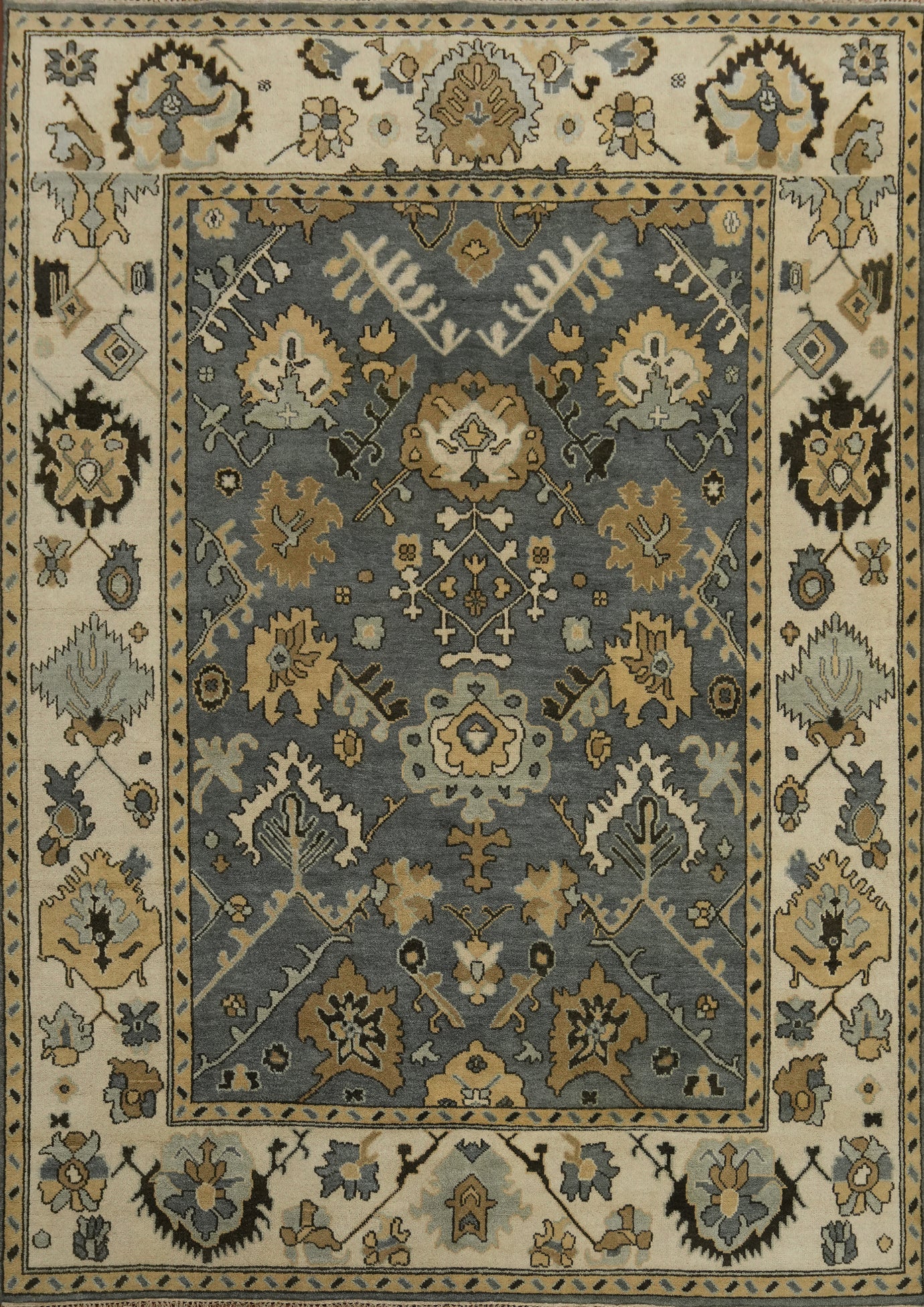 Handmade Floral Oushak Indian Area Rug 9x12