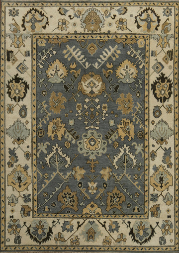Handmade Floral Oushak Indian Area Rug 9x12