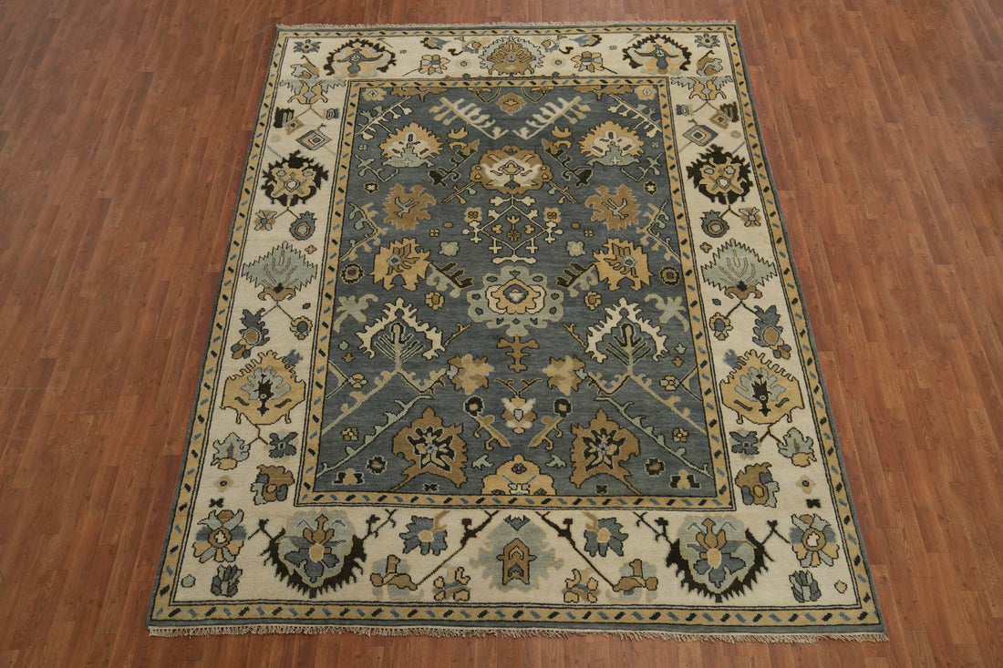 Handmade Floral Oushak Indian Area Rug 9x12