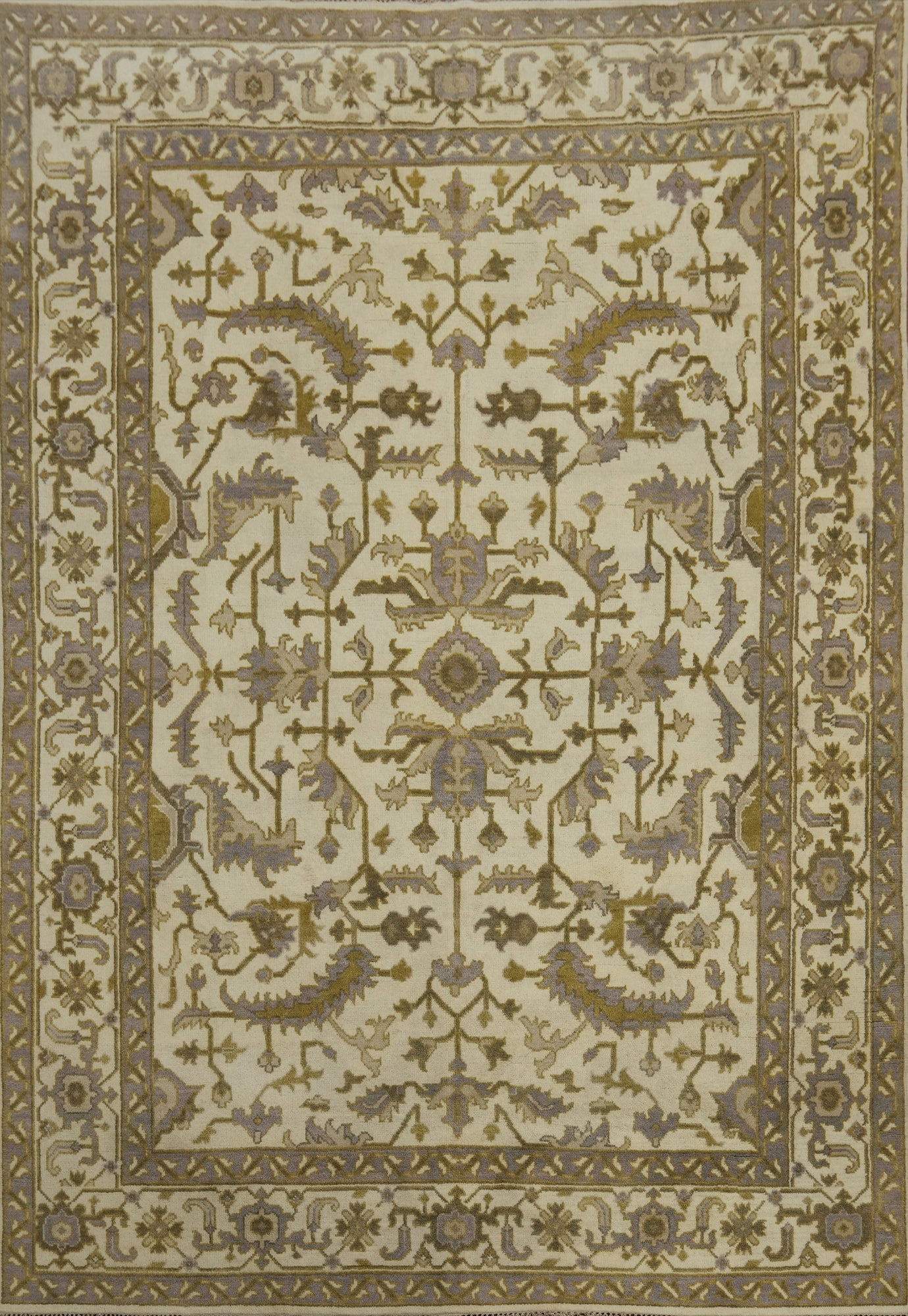 All-Over Floral Oushak Indian Area Rug 9x12