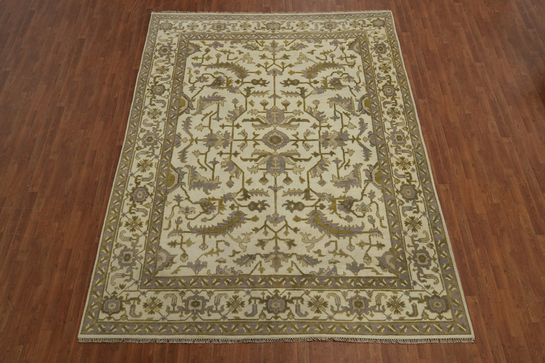 All-Over Floral Oushak Indian Area Rug 9x12