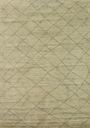 Trellis Wool Moroccan Indian Area Rug 9x12