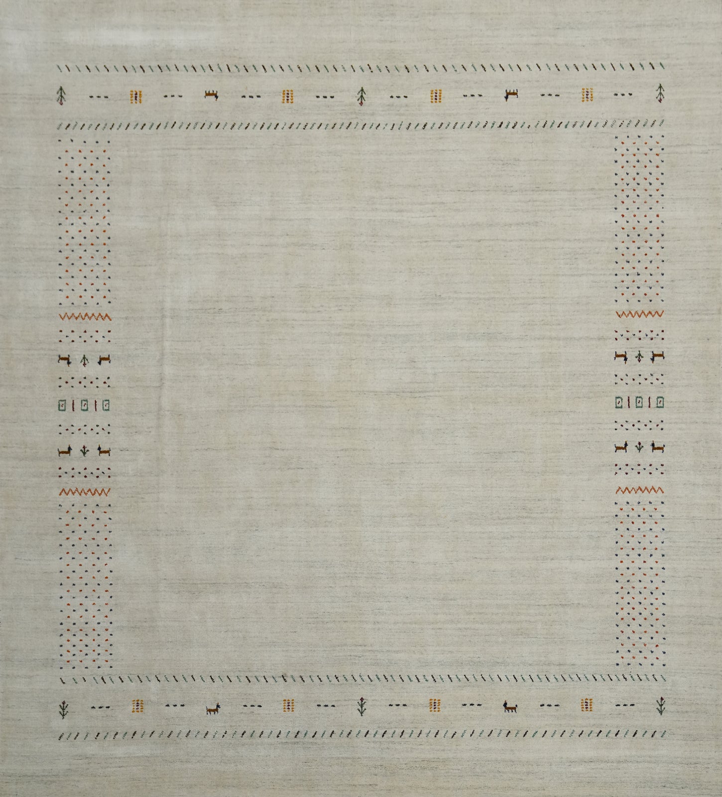 Handmade Wool Tribal Gabbeh Square Area Rug 9x9