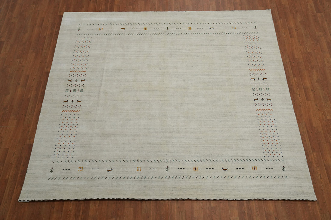 Handmade Wool Tribal Gabbeh Square Area Rug 9x9