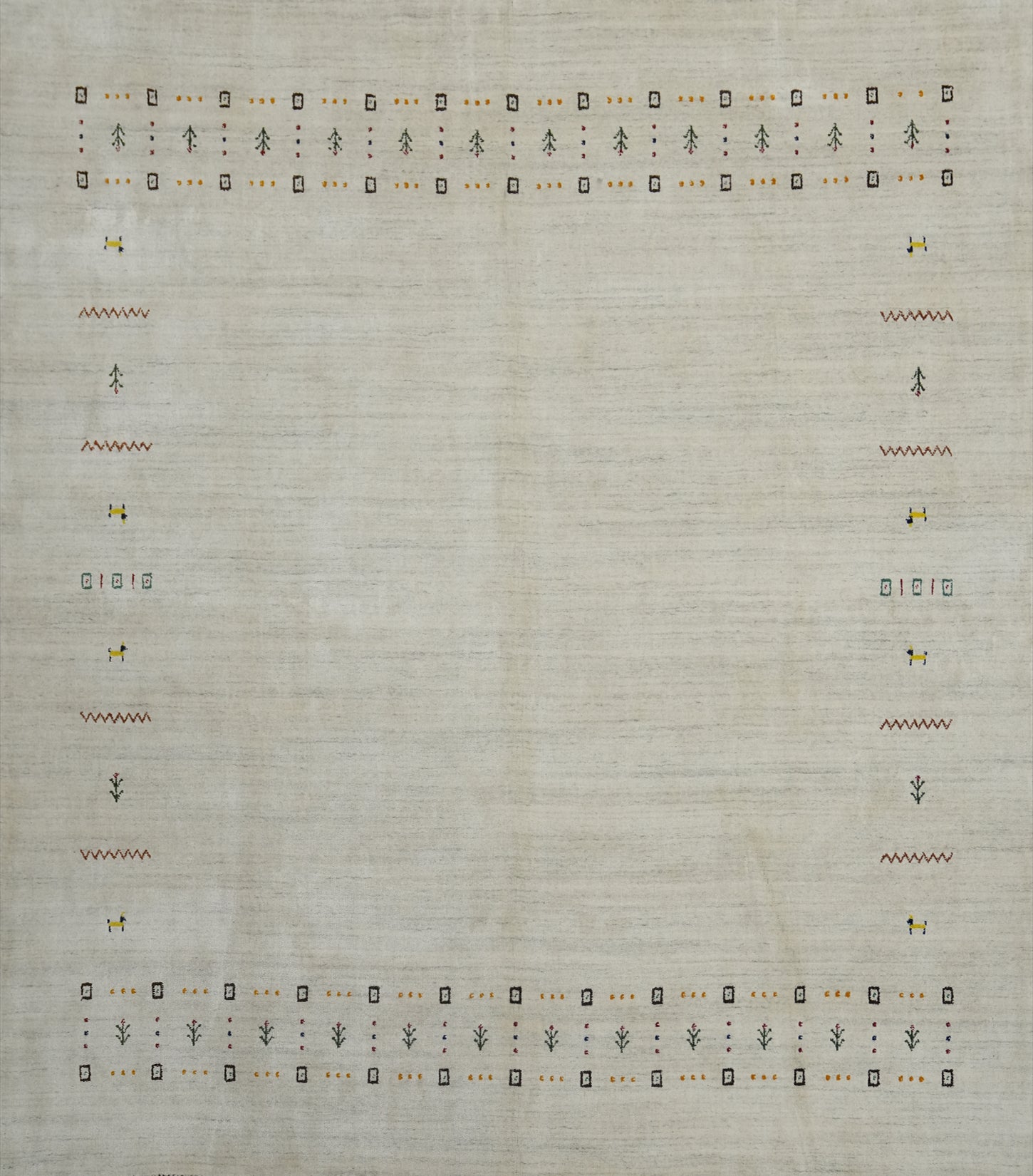 Tribal Wool Gabbeh Indian Area Rug 9x9