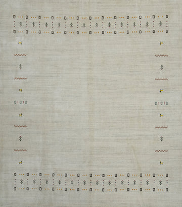 Tribal Wool Gabbeh Indian Area Rug 9x9