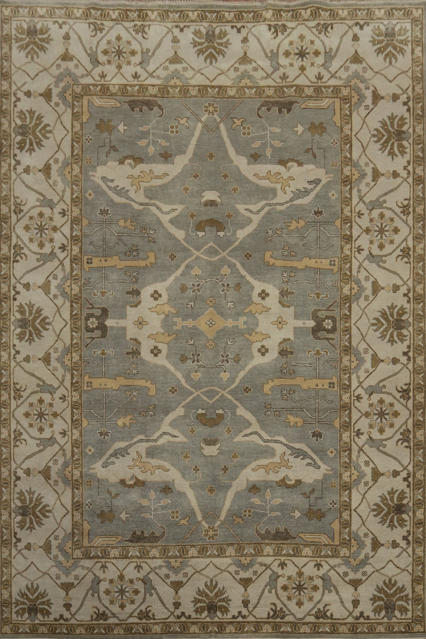 Handmade Oushak Indian Large Rug 10x14