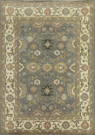 Handmade Gray Oushak Indian Area Rug 9x12
