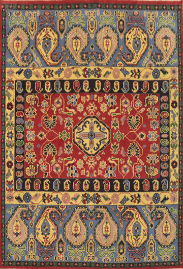 Geometric Wool Kazak Indian Area Rug 8x10