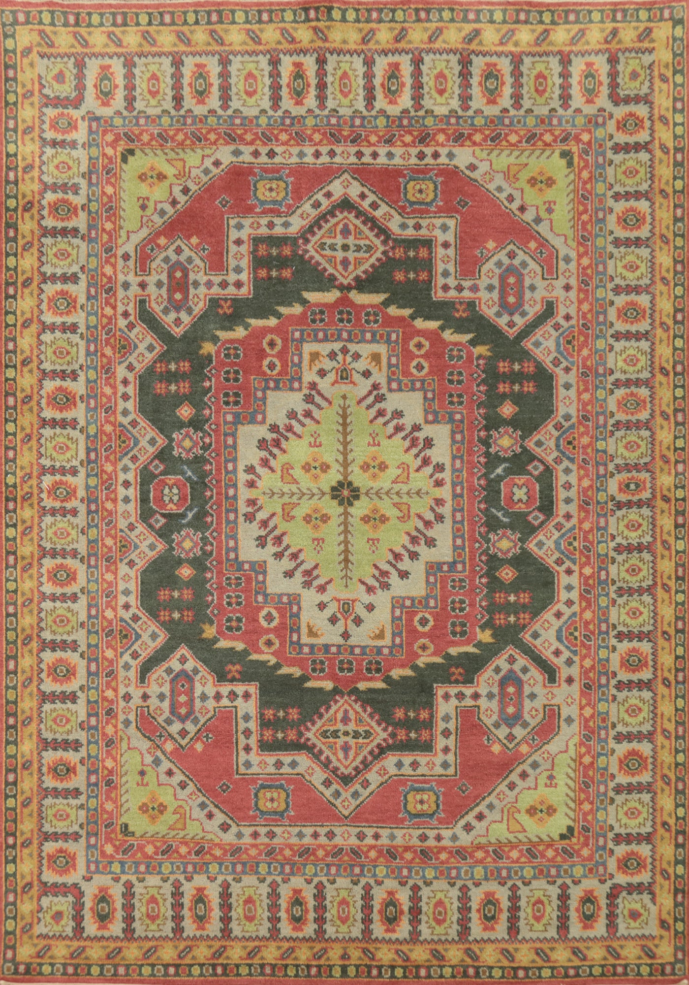 Geometric Wool Kazak Indian Area Rug 9x12