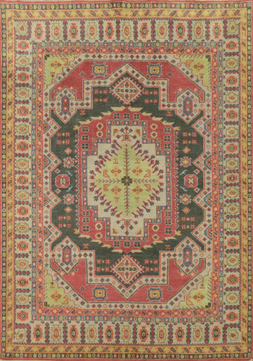 Geometric Wool Kazak Indian Area Rug 9x12