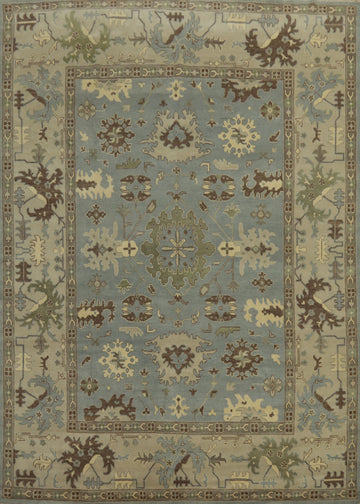 Handmade Wool Oushak Indian Large Rug 12x15