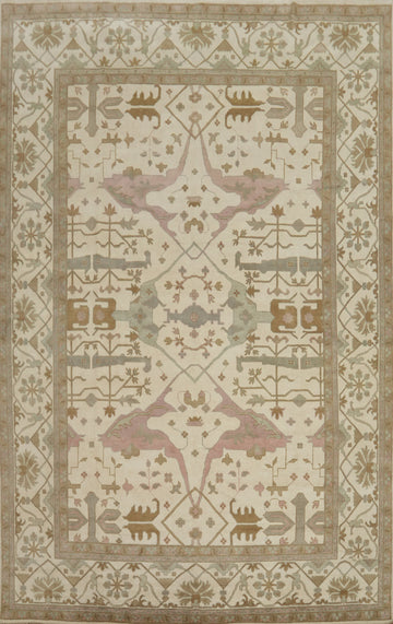 All-Over Wool Oushak Indian Large Rug 12x18