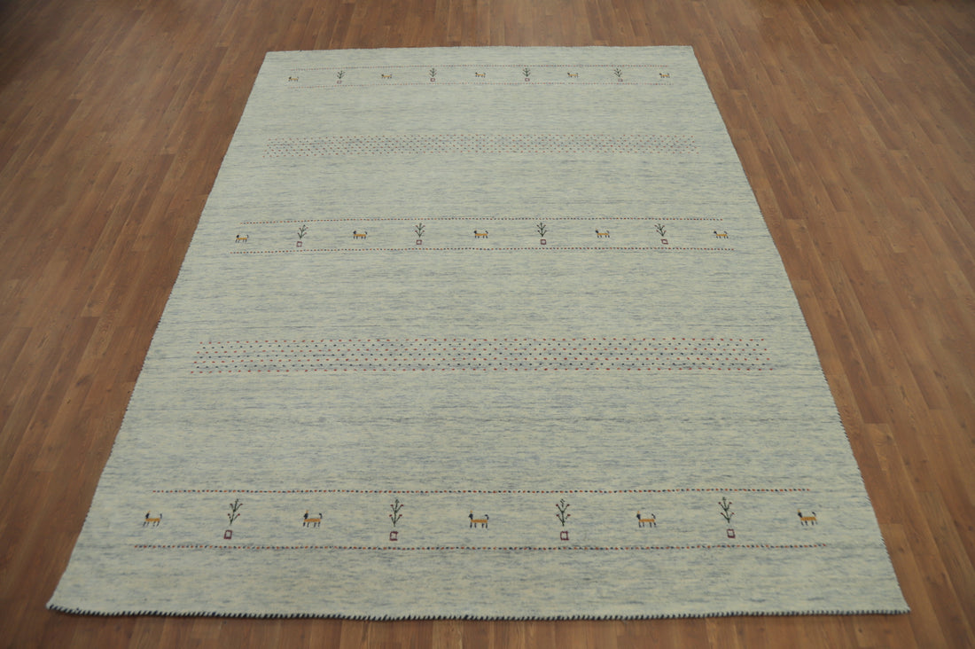 Little Animals Design Gabbeh Indian Area Rug 8x10