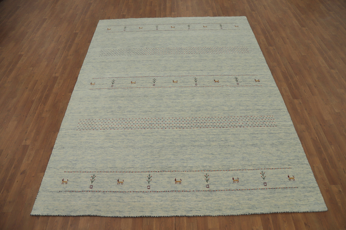 Handmade Tribal Gabbeh Wool Area Rug 8x10