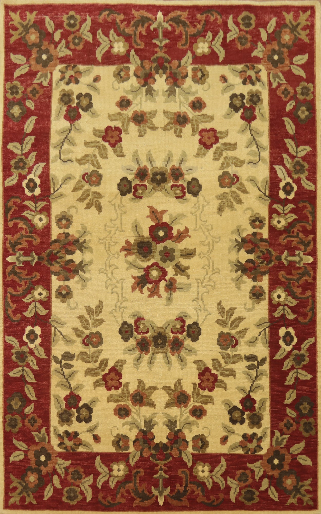 All-Over Floral Indian Area Rug 6x10