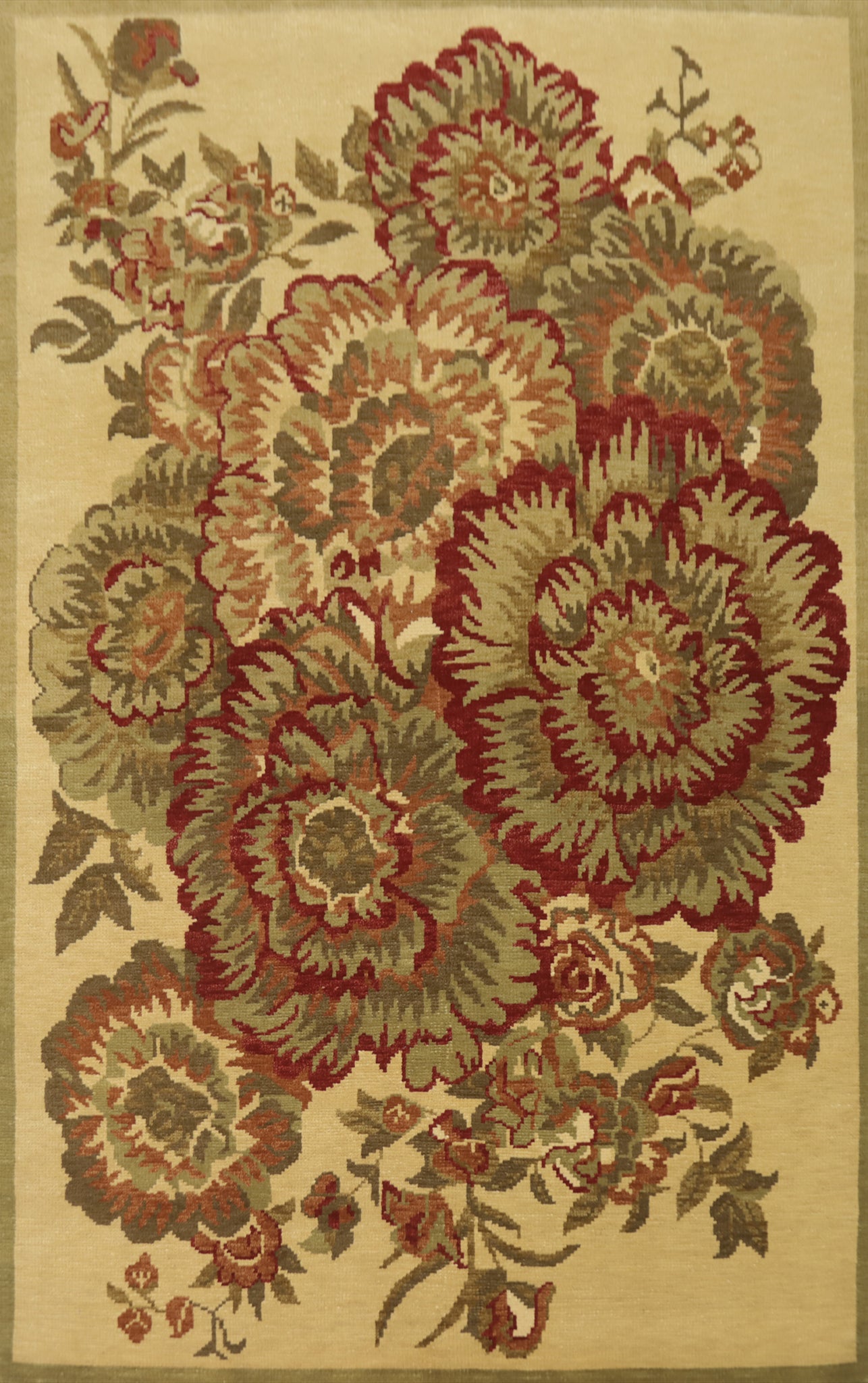 All-Over Floral Indian Area Rug 6x10