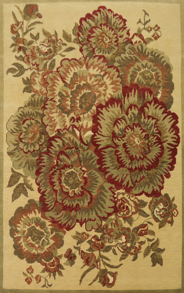 All-Over Floral Indian Area Rug 6x10