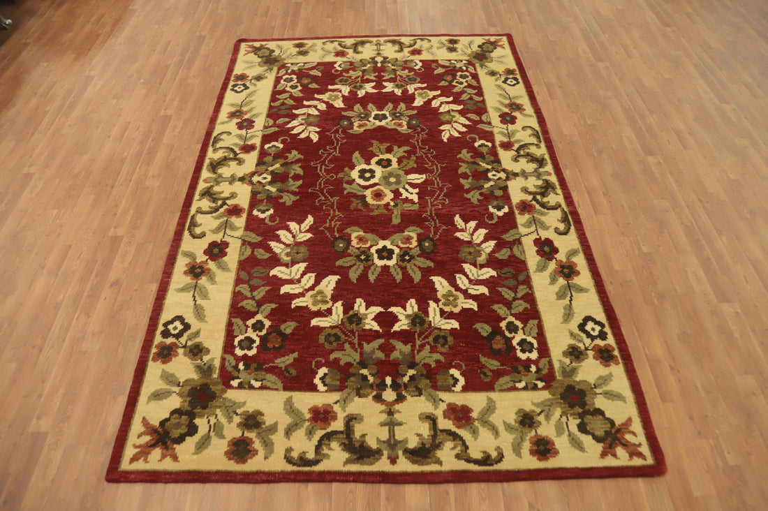Floral Indian Area Rug 7x10