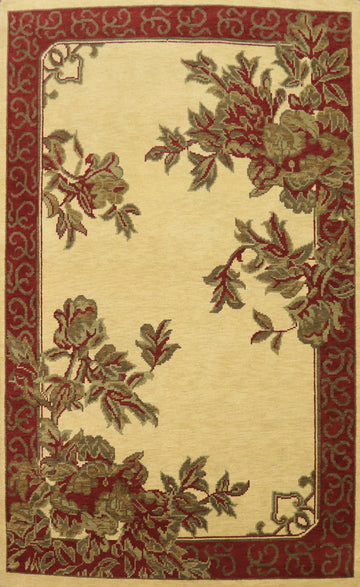 Floral Indian Area Rug 7x10