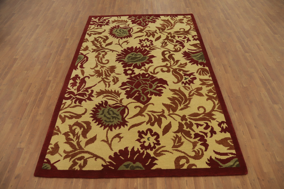 All-Over Floral Indian Area Rug 7x10