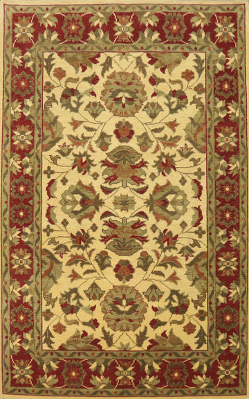 Handmade Floral Indian Area Rug 7x10