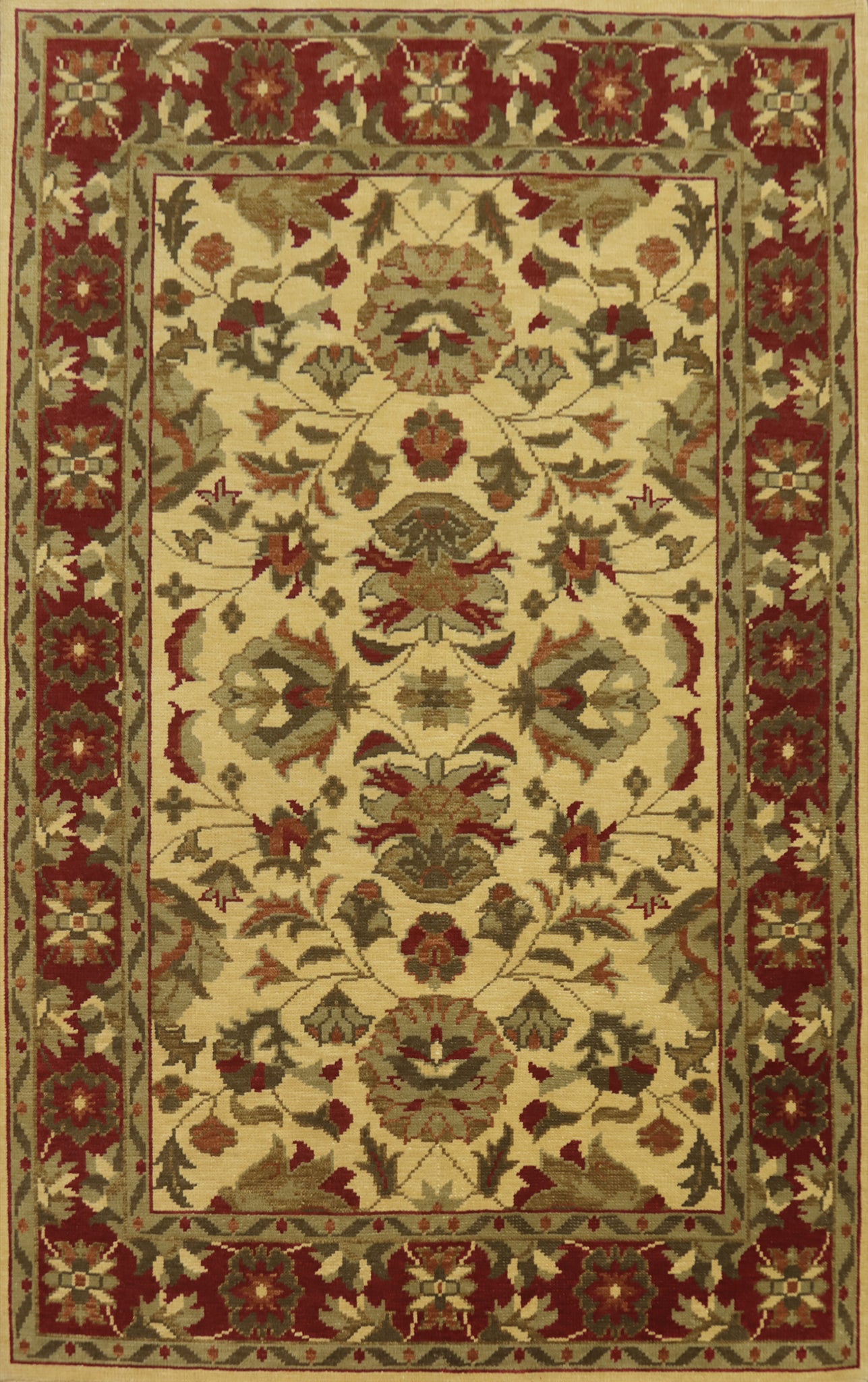 Floral Indian Area Rug 7x10