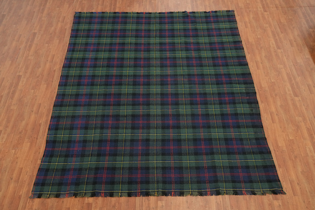 All-Over Flat Weave Kilim Durrie Area Rug 9x11