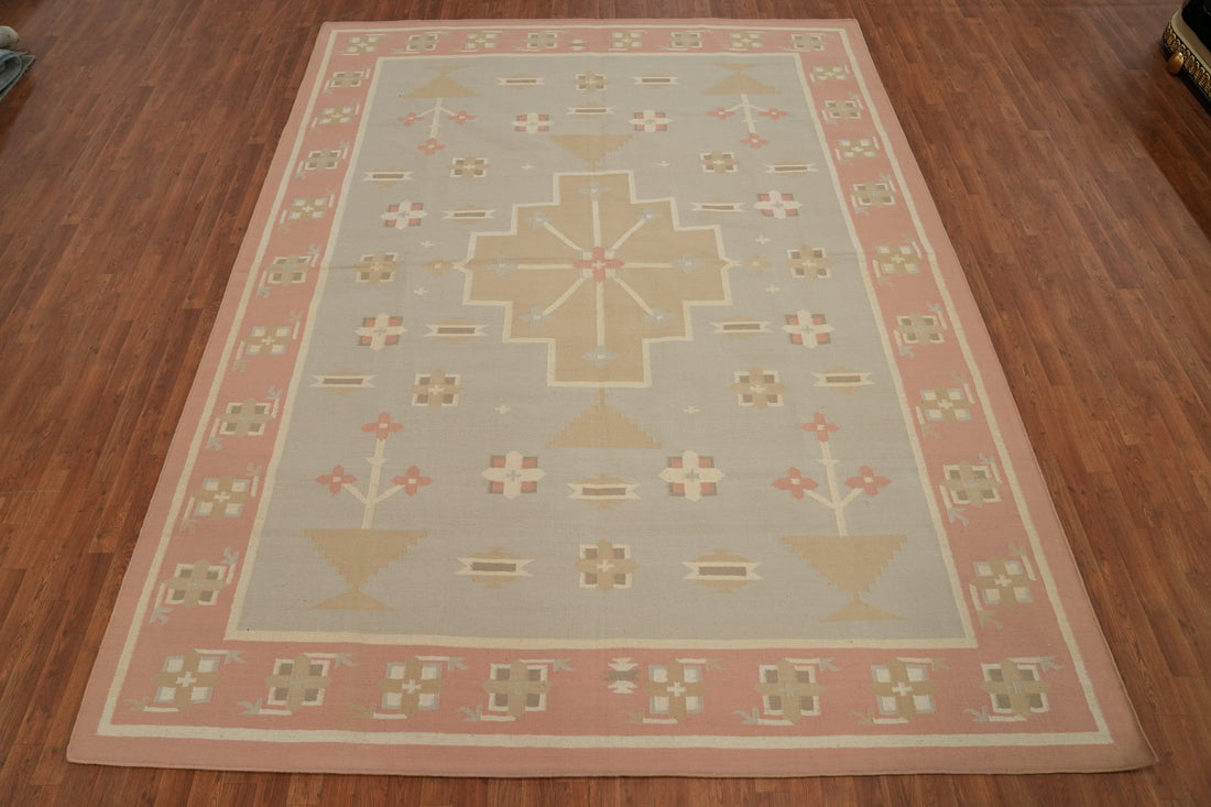 Flat Weave Kilim Durrie Nomad Area Rug 9x12