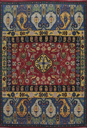 Geometric Wool Kazak Indian Area Rug 8x10