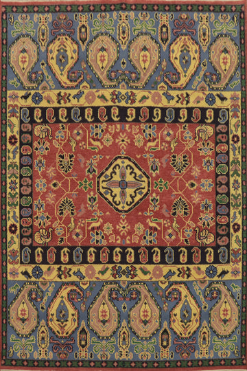 Geometric Wool Kazak Indian Area Rug 8x10