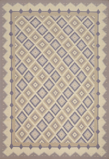 Geometric Flat Weave Kilim Durrie Area Rug 9x12