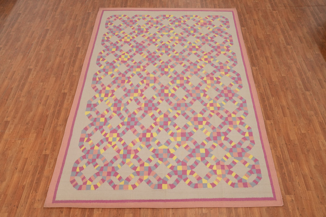 Flat Weave Kilim Durrie Modern Area Rug 9x12