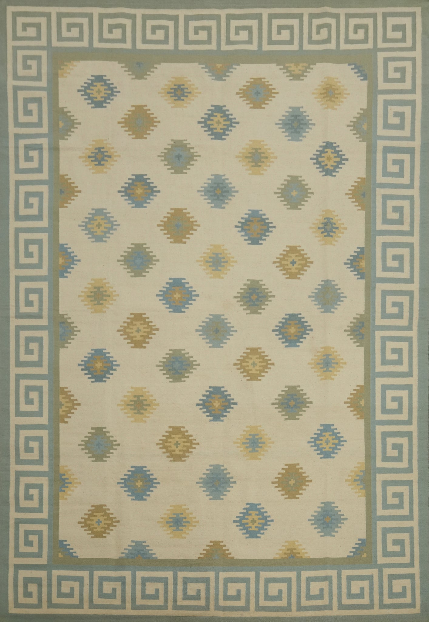 Nomad Flat Weave Kilim Durrie Geometric Area Rug 9x12