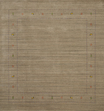Camel Tribal Wool Gabbeh Square Area Rug 8x8