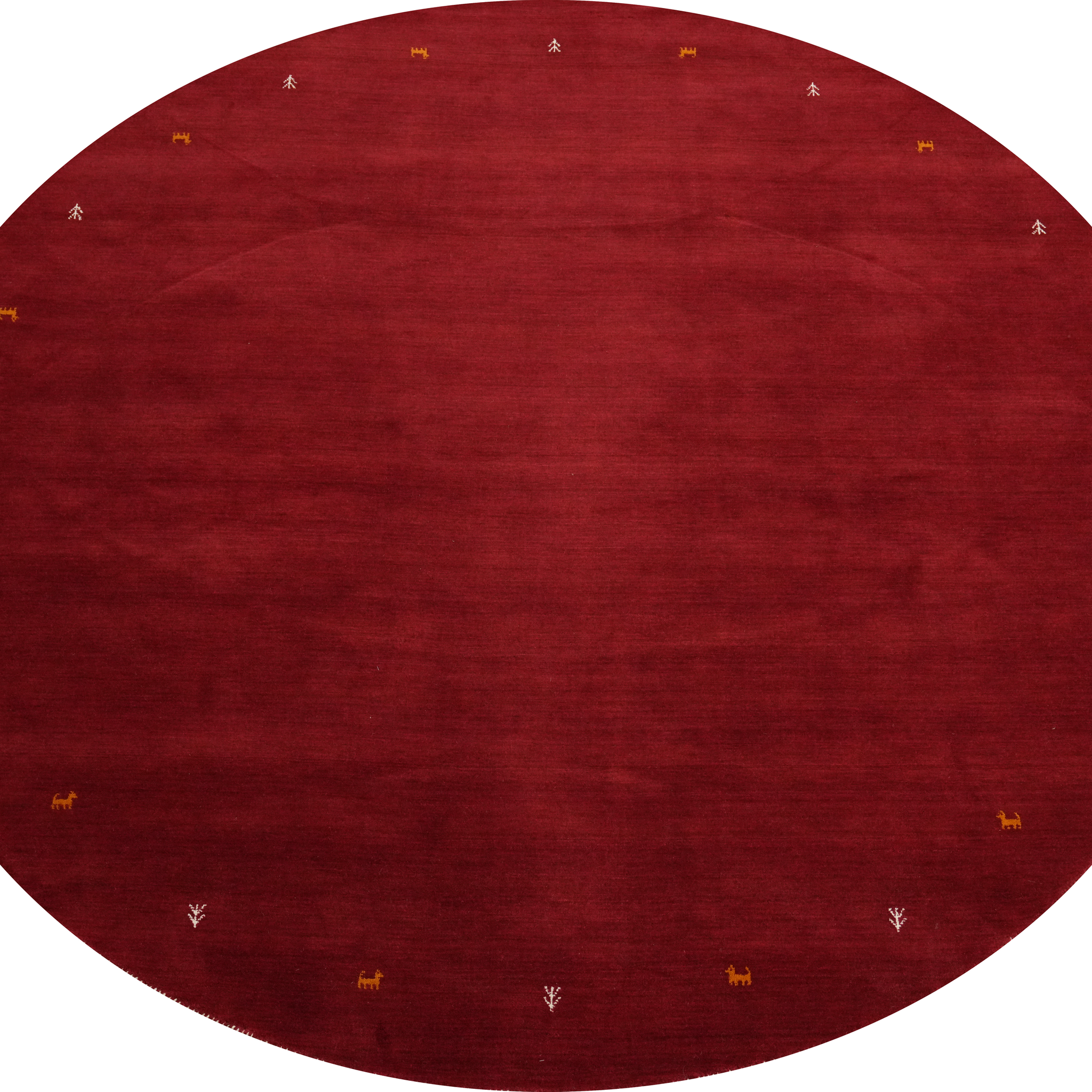 Tribal Gabbeh Red Round Area Rug 10x10