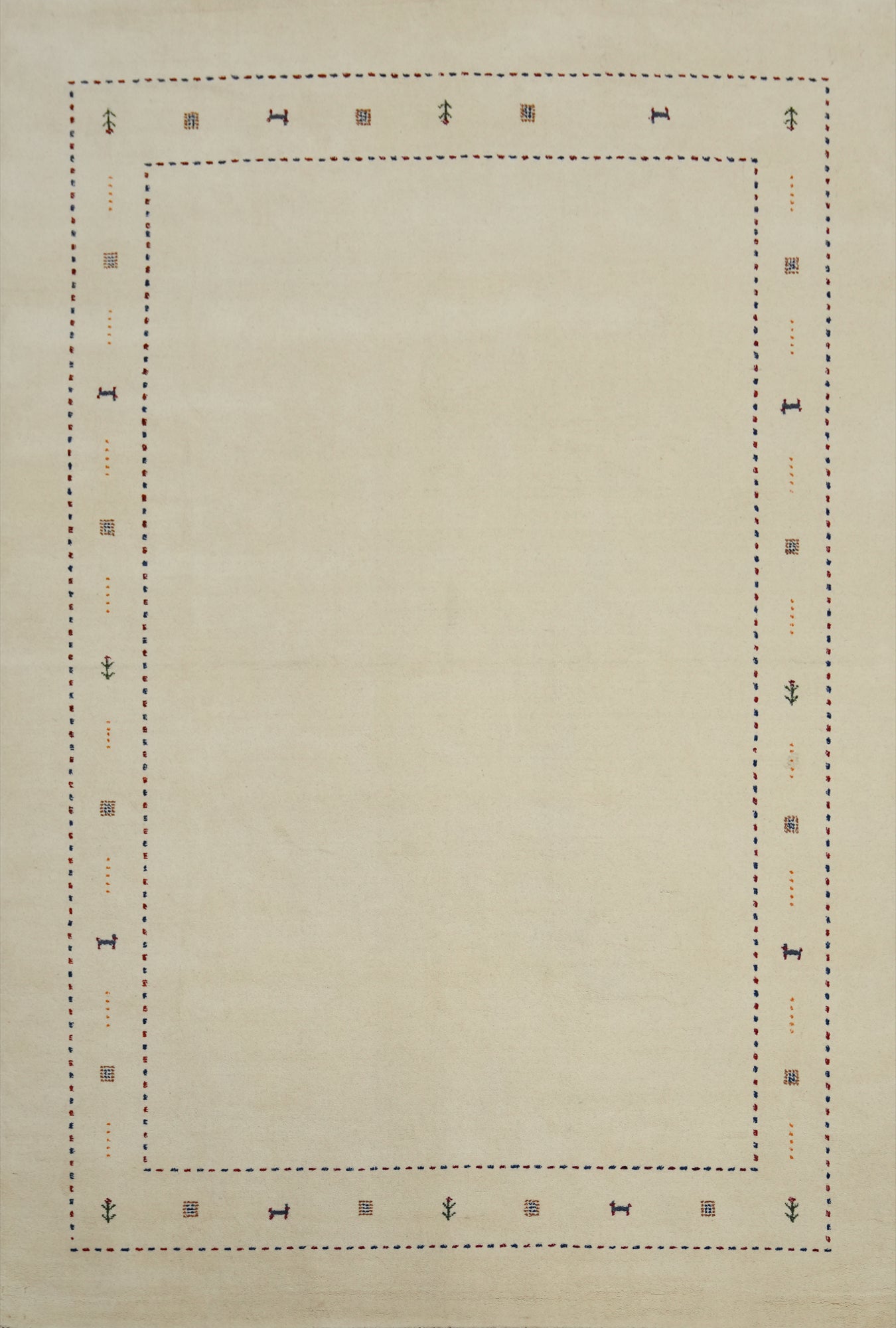 Little Animals Wool Gabbeh Indian Area Rug 8x12