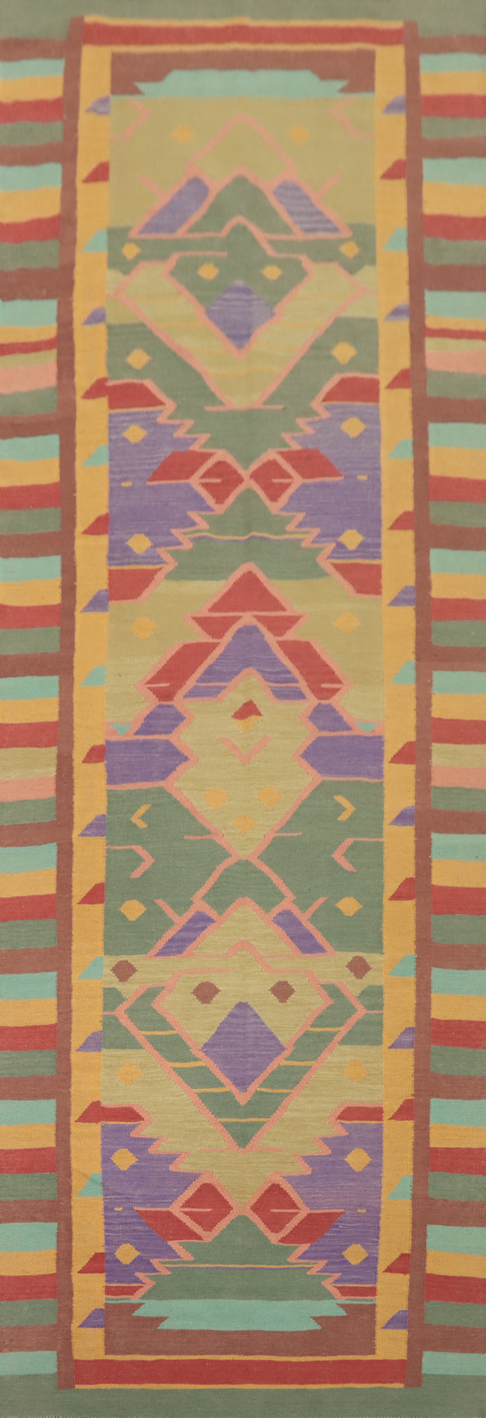 Tribal Kilim Wool Oriental Runner Rug 4x13