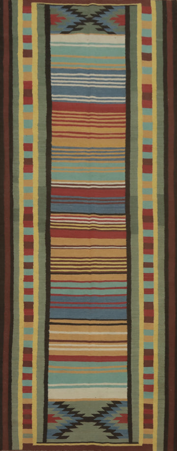Tribal Wool Kilim Oriental Runner Rug 4x13
