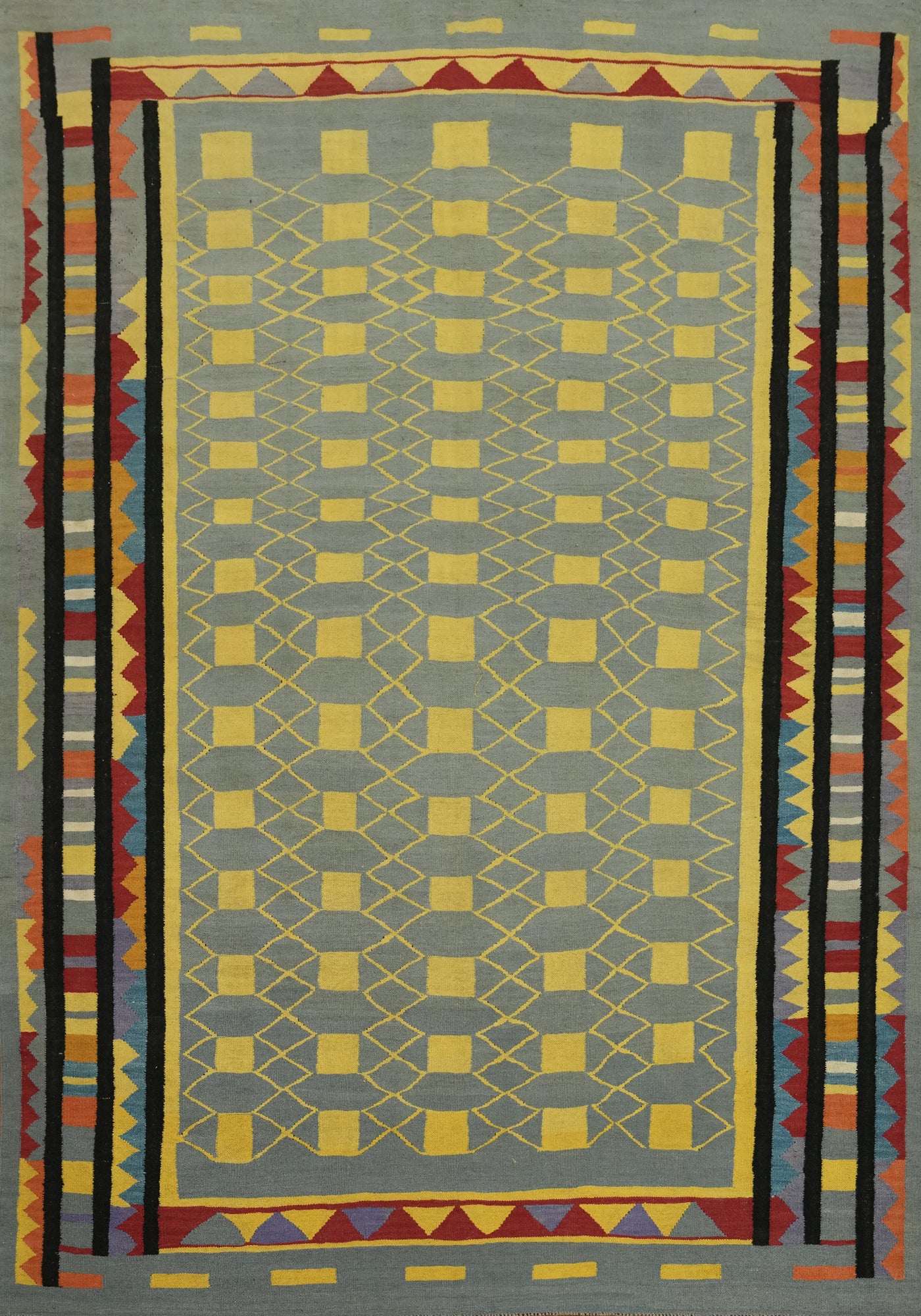 Geometric Wool Kilim Oriental Area Rug 8x10