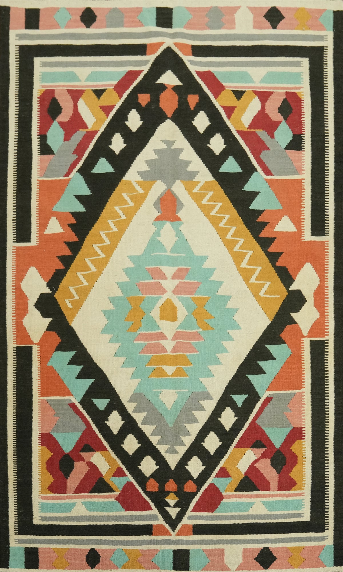 Tribal Kilim Wool Oriental Area Rug 5x8