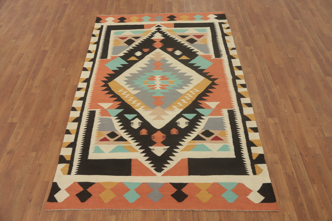 Tribal Kilim Wool Oriental Area Rug 5x8