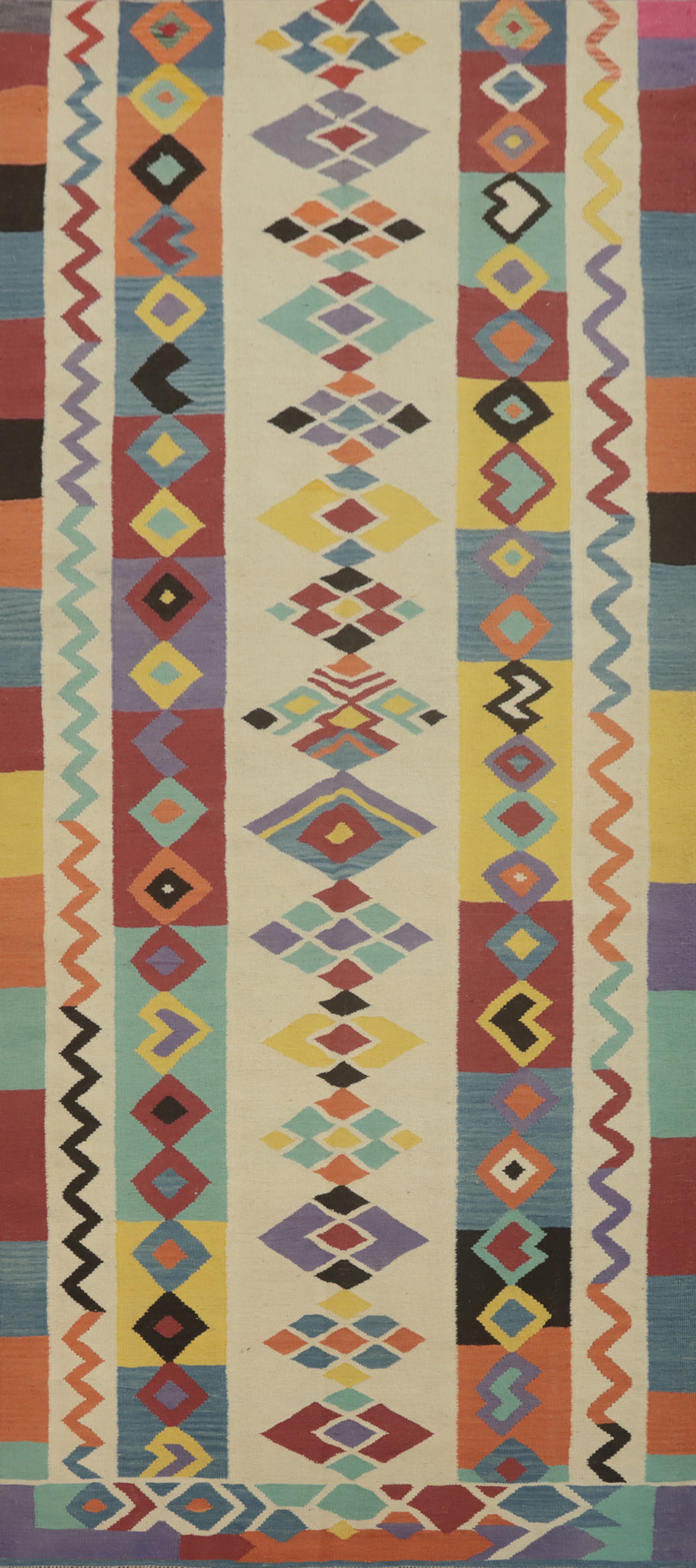 Fat Weave Wool Kilim Oriental Area Rug 5x11