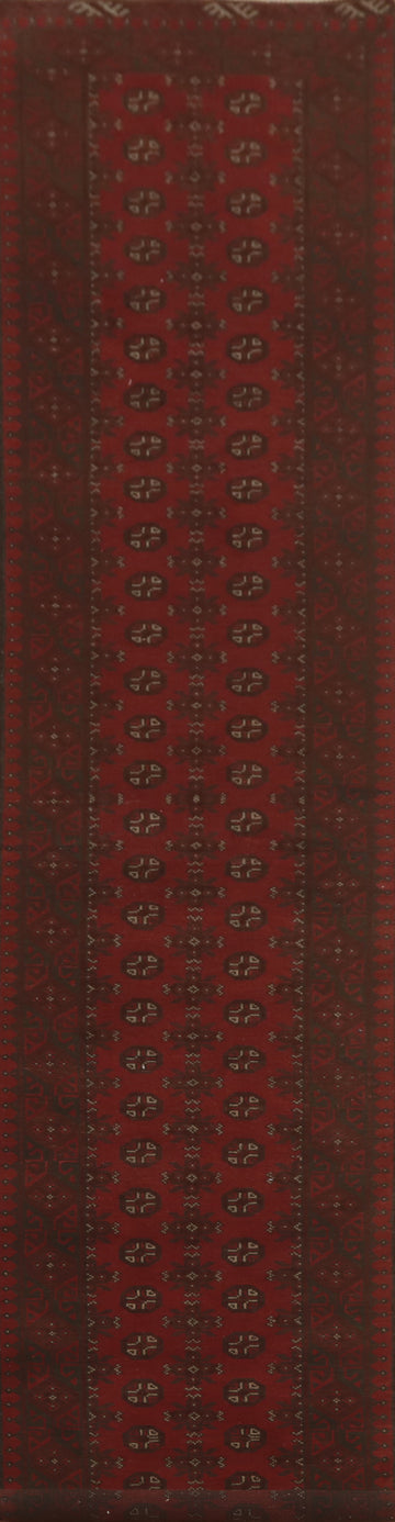 Tribal Red Balouch Afghan Runner Rug 3x19