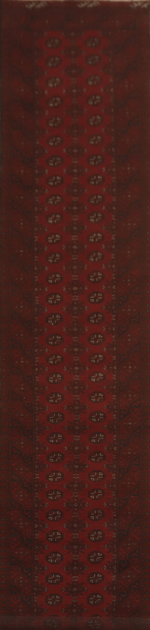 Geometric Balouch Afghan Runner Rug 3x19